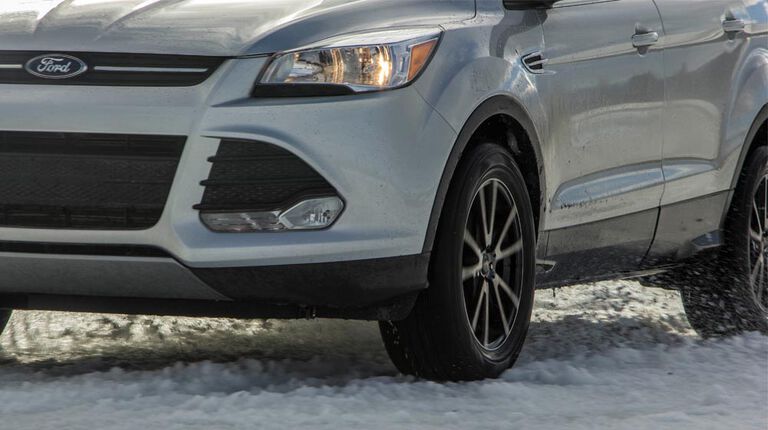 Vehicle with new winter tires